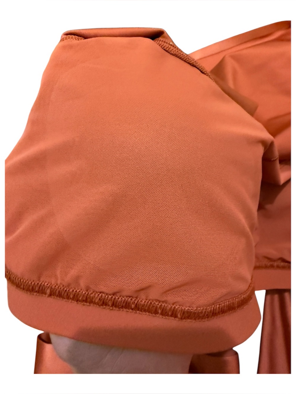 BURNT ORANGE NWT Victoria’s S VSX GlossyTech Leggings Shorts Sports Bra Set M - Picture 5 of 7